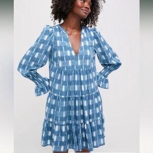 Tuckernuck Pomander Place Blue Ikat Kenzo Dress